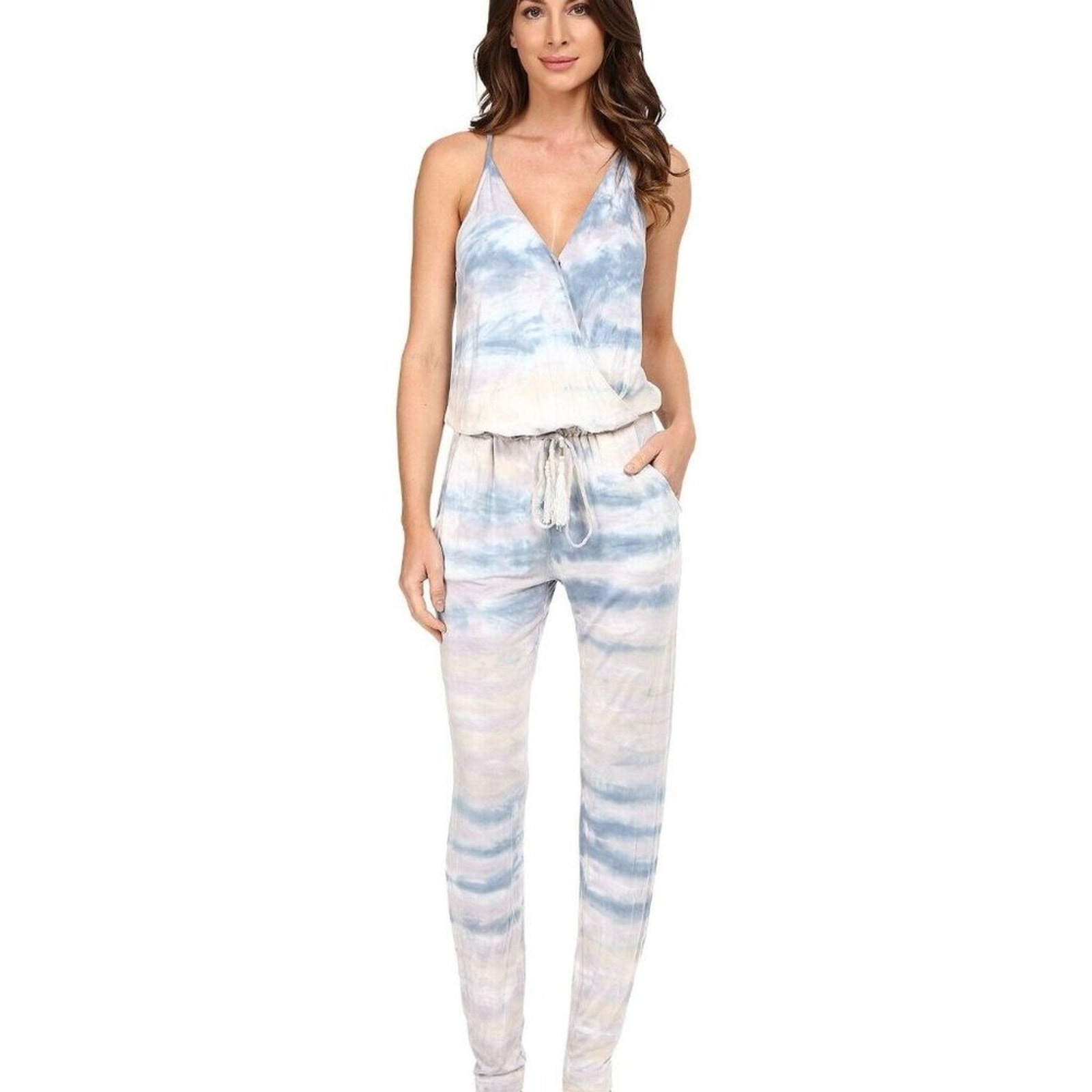 Yfb Young, Fabulous & Broke Chrissy Tie Dye Knit Racerback Jumpsuit Size Small